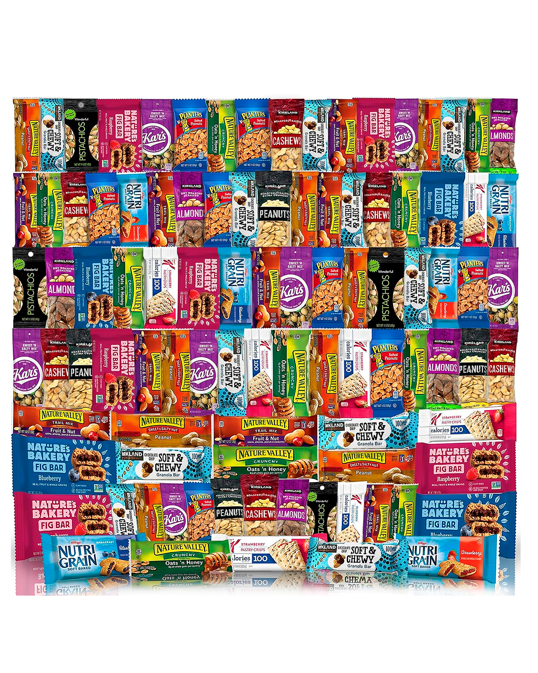 101 Count - Variety Snack Box, Granola Bars, Breakfast Bars, Trail Mixes and Nuts