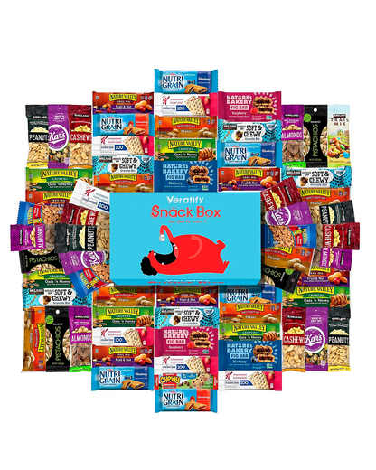 101 Count - Variety Snack Box, Granola Bars, Breakfast Bars, Trail Mixes and Nuts